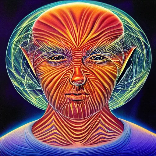 Image similar to random Alex Grey art