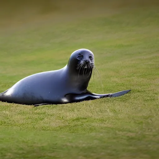 Prompt: a seal on a hand glider, 4 k, highly detailed