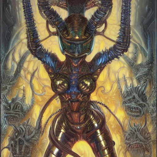 Prompt: alien queen, by donato giancola.