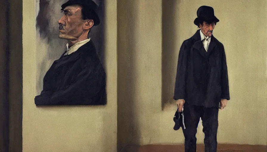 Image similar to painting by borremans, sherlock holmes, detailed, stunning