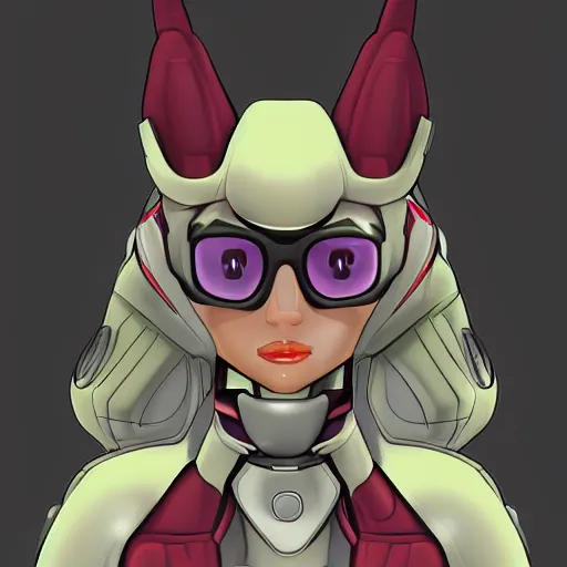 Image similar to anthro female jetplane bust shot, digital art, furry art, mecha art, furaffinity commission, deviantart