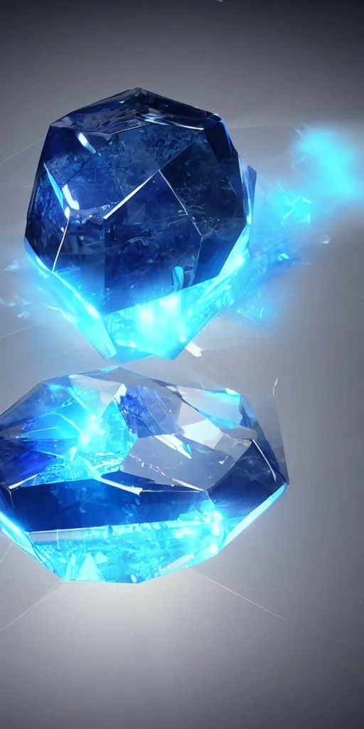 Image similar to sapphire crystal, beeple, octane render, unreal engine