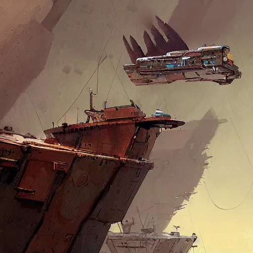 Image similar to flying ship by Ian McQue