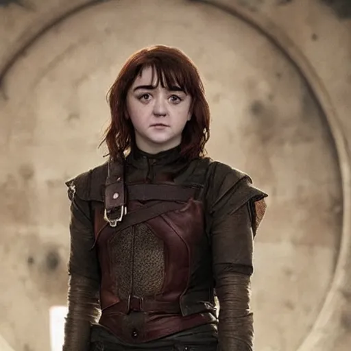Prompt: a combination of Maisie Williams, Krysten Ritten and AT&T girl