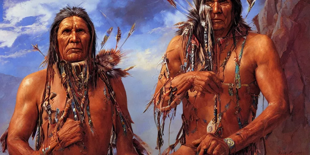 Image similar to of Native American Chief by Peter Andrew Jones and Peter Gric