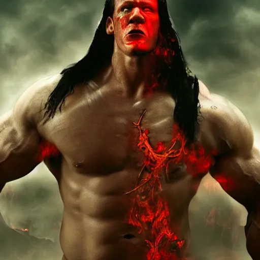 Prompt: John Cena in hell