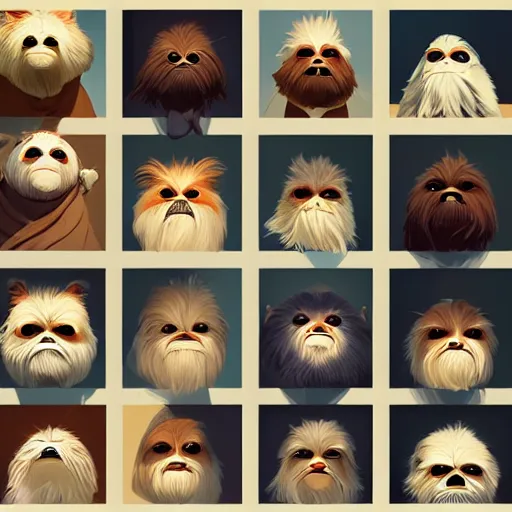 Image similar to face icon stylized minimalist ewoks, loftis, cory behance hd by jesper ejsing, by rhads, makoto shinkai and lois van baarle, ilya kuvshinov, rossdraws global illumination