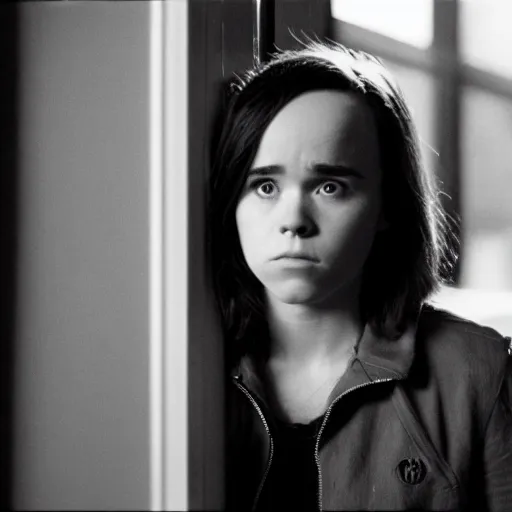 Prompt: ellen page kitty pryde shadowcat xmen last stand in a vintage photo 3 5 mm film grain noisy realistic high detail