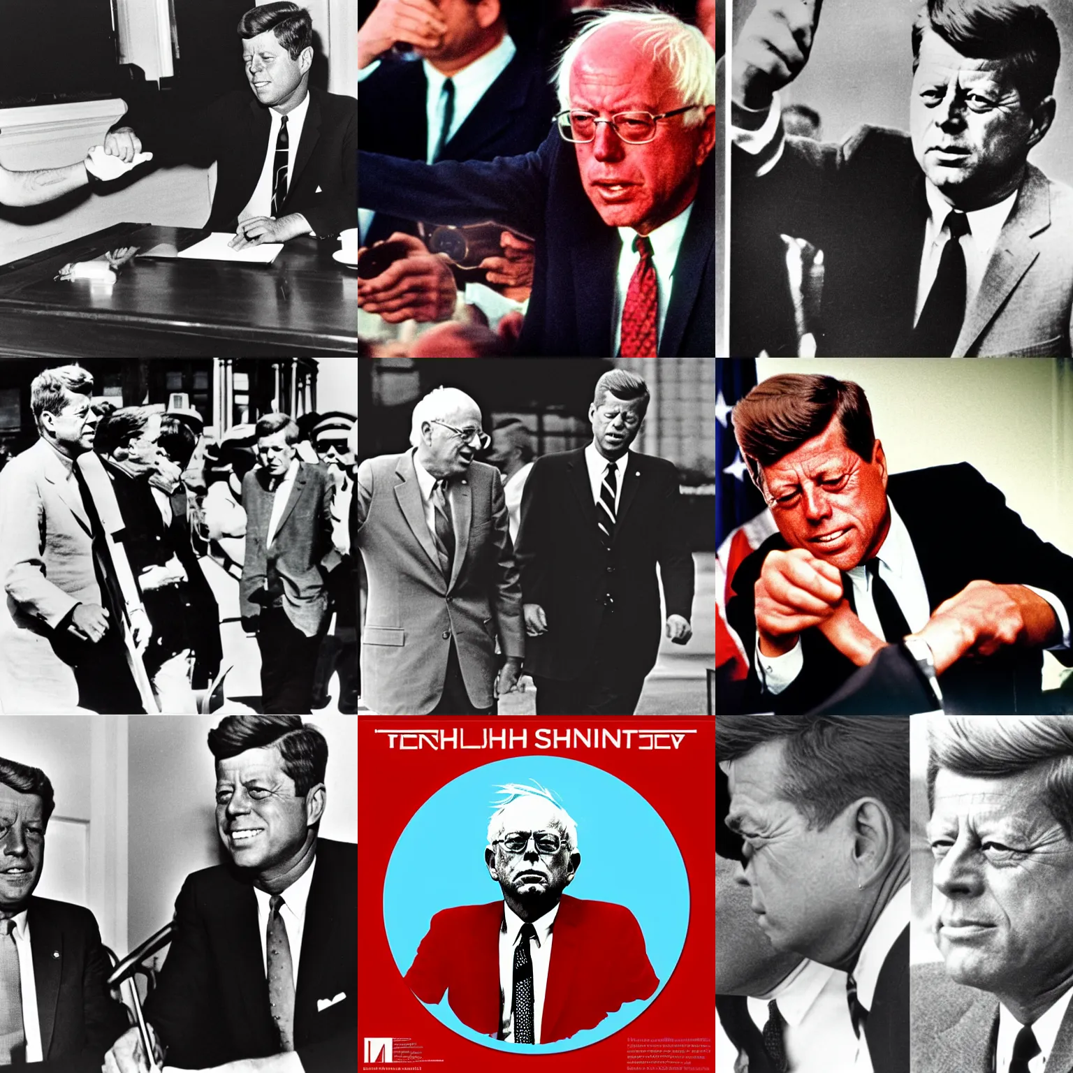 Prompt: bernie shot jfk