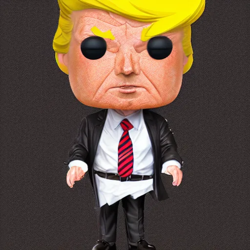 Prompt: donald trump as a funko pop, digital art, concept art, gemmy woud binnendijk, nixeu, artgerm