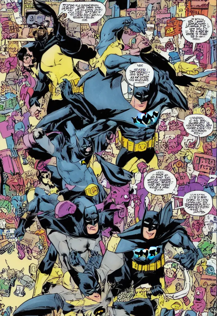 Prompt: Batman and ALF crossover comic book