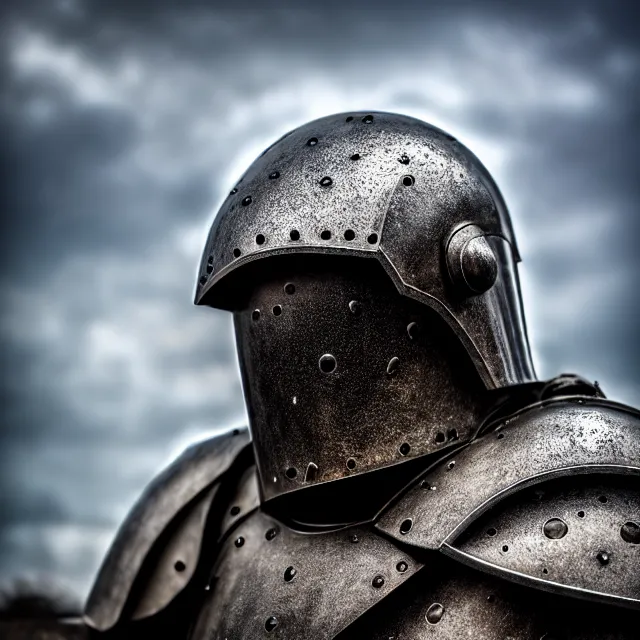 Prompt: heavily armoured executioner, highly detailed, 8 k, hdr, smooth, sharp focus, high resolution, award - winning photo