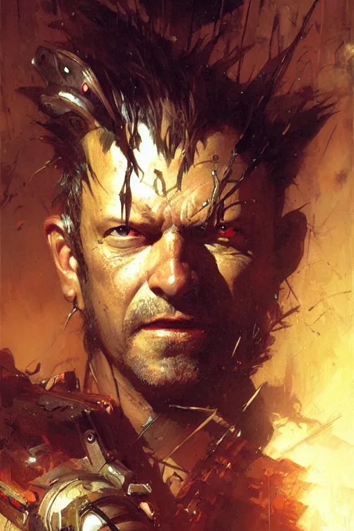 Prompt: chainsawman portrait dnd, painting by gaston bussiere, craig mullins, greg rutkowski, yoji shinkawa