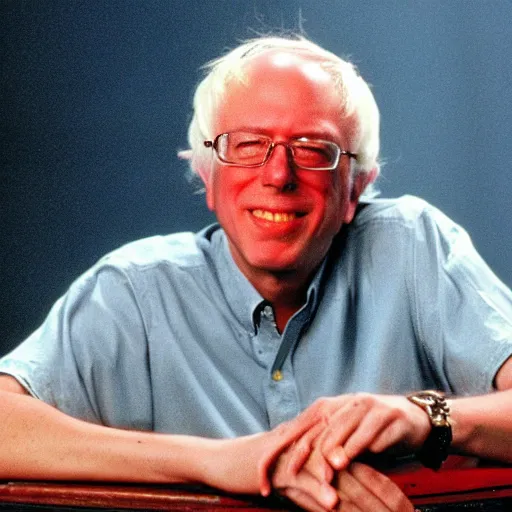 Prompt: bernie sanders as a teenage heartthrob in that 70’s show (1998)