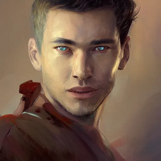 Image similar to portrait of a man , digital art by Mandy Jurgens and Irina French and Heraldo Ortega and Janice Sung and Julia Razumova and Charlie Bowater and Aaron Griffin and Jana Schirmer and Guweiz and Tara Phillips and Yasar Vurdem and Alexis Franklin and Loish and Daniela Uhlig and David Belliveau and Alexis Franklin and Kiko Rodriguez and Lynn Chen and Kyle Lambert and Ekaterina Savic and Pawel Nolbert and Viktor Miller-Gausa and Charlie Davis and Brian Miller and Butcher Billy and Maxim Shkret and Filip Hodas and Yann Dalon and Toni Infante and Pascal Blanché and Mike Campau and Justin Peters and Bastien Lecouffe Deharme , hyperdetailed, artstation, cgsociety