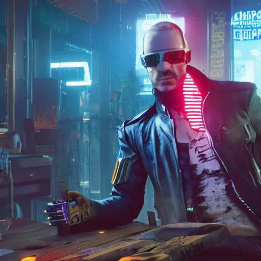 Image similar to ripper doc tragedy in Cyberpunk 2077. CP2077. 3840 x 2160