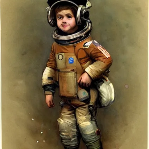 Image similar to (((((portrait of boy dressed as retro space explorer in an actionpose . muted colors.))))) by Jean-Baptiste Monge !!!!!!!!!!!!!!!!!!!!!!!!!!!