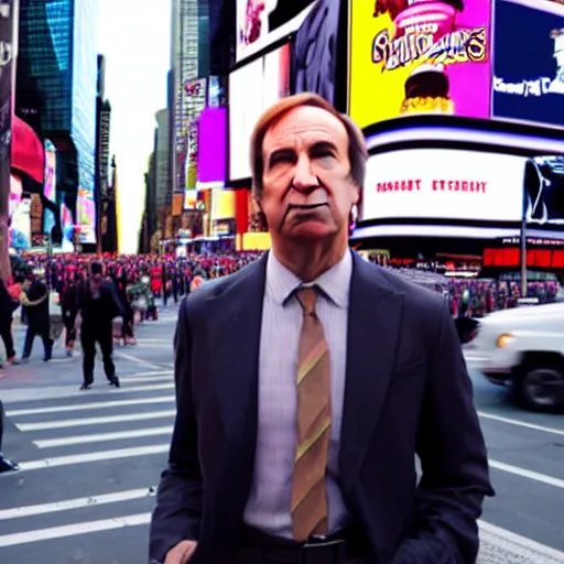 Prompt: Saul Goodman in times square