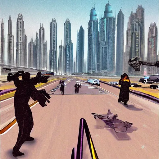 Image similar to gta : dubai by francis bacon