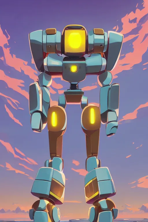 Image similar to metabots medabots medarotto medarot robot minimalist comics, behance hd by jesper ejsing, by rhads, makoto shinkai and lois van baarle, ilya kuvshinov, rossdraws global illumination ray tracing hdr radiating a glowing aura