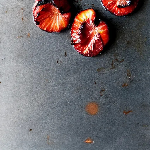 Prompt: burnt strawberries