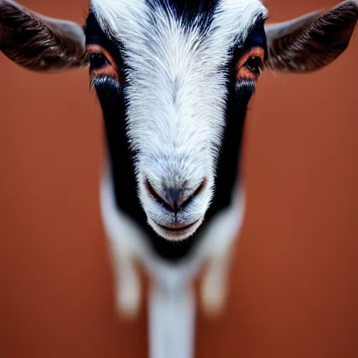 Image similar to a goat made of peach skin, 8 k, 4 k, professional photography, award winning photo