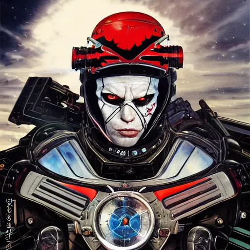 Prompt: a portrait of spawn in a racing helment by sandra chevrier, detailed render, epic composition, cybernetics, 4 k realistic, cryengine, realistic shaded lighting, sharp focus, masterpiece, by matteo scalera, gary montalbano, peter elson in the style of the tokyo ghost comic