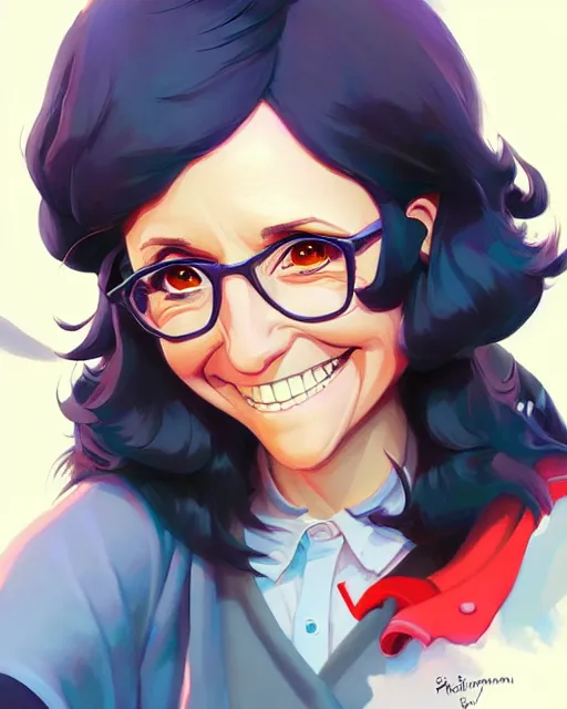 Prompt: julia louis - dreyfus, portrait shinkai makoto studio ghibli studio key hideaki anno sakimichan stanley artgerm lau rossdraws james jean marc simonetti elegant highly detailed digital painting artstation pixiv