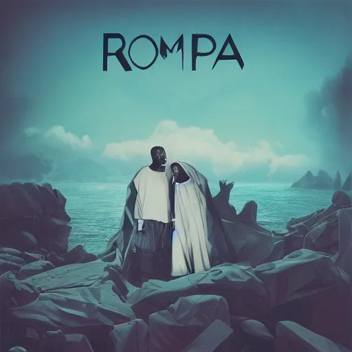 Image similar to Romanticism rap album cover for Kanye West DONDA 2 designed by Virgil Abloh, HD, artstation