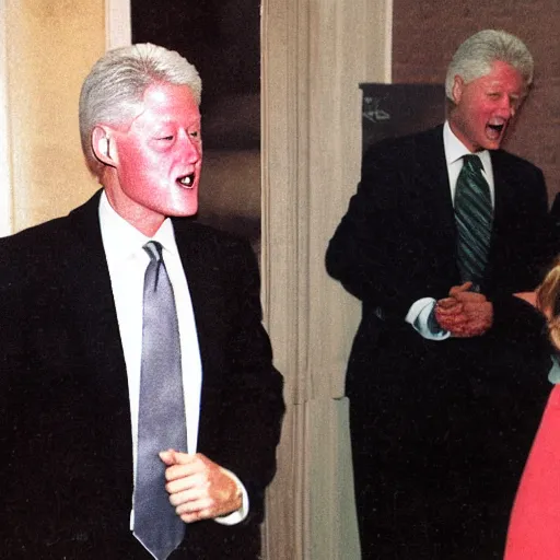 Image similar to realistic photo of bill clinton wearing a dress,