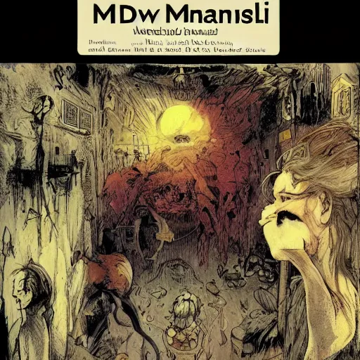 Prompt: A new dawn from the darkness, mental health, psychology, a masterpiece by M.W. Kaluta