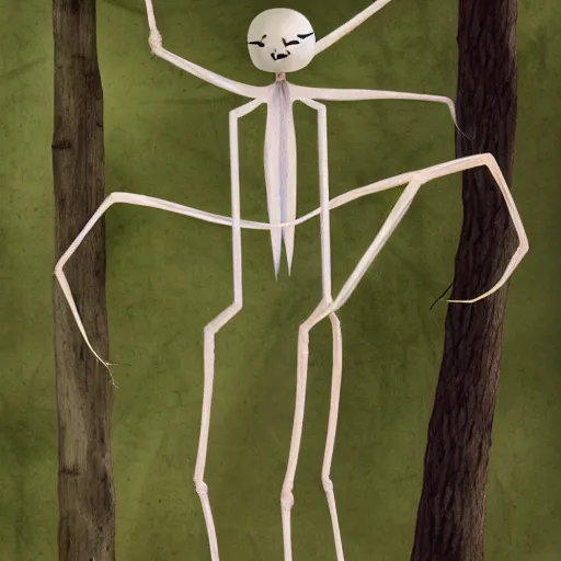 Image similar to slenderman with arms of mantises