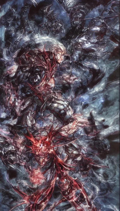 Prompt: rage, by yoshitaka amano,