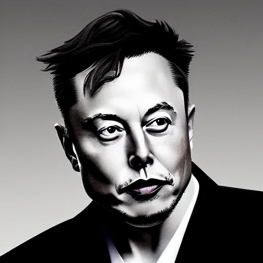 Prompt: digital art of elon musk with tusks photorealistic photoshop