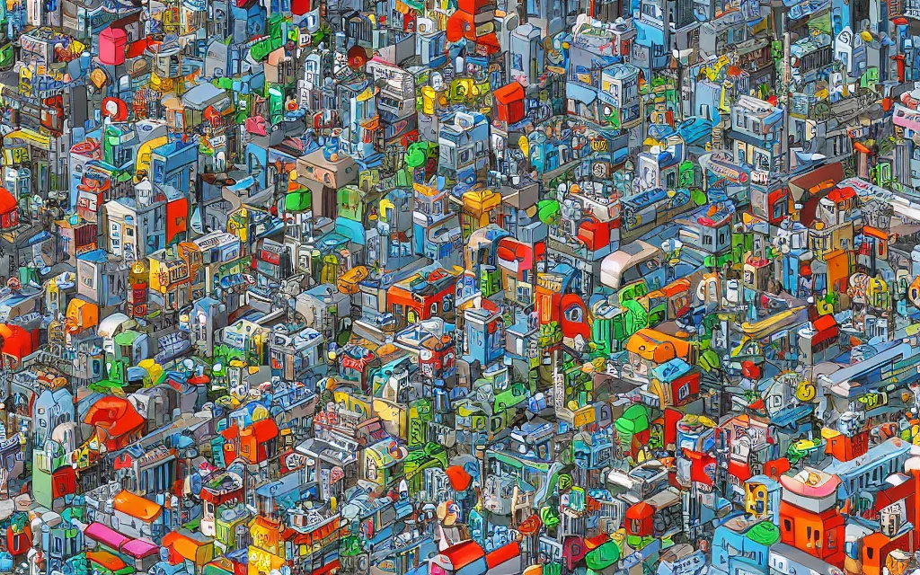 Image similar to plastic toy city potemkin fantastical cityscape, eboy pixel art, award winning digital art