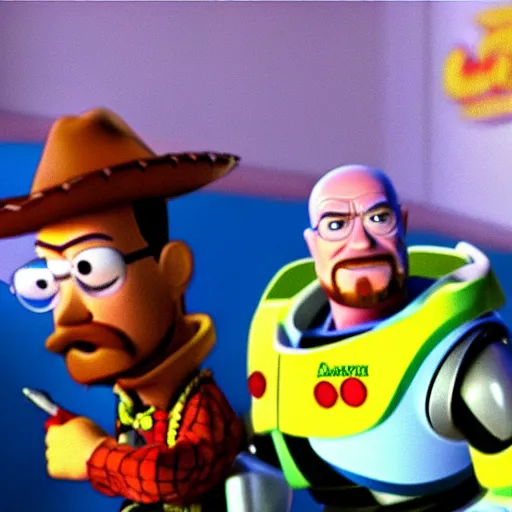 Image similar to walter white in toy story