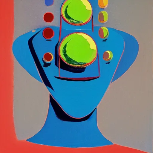 Image similar to alien by wayne thiebaud