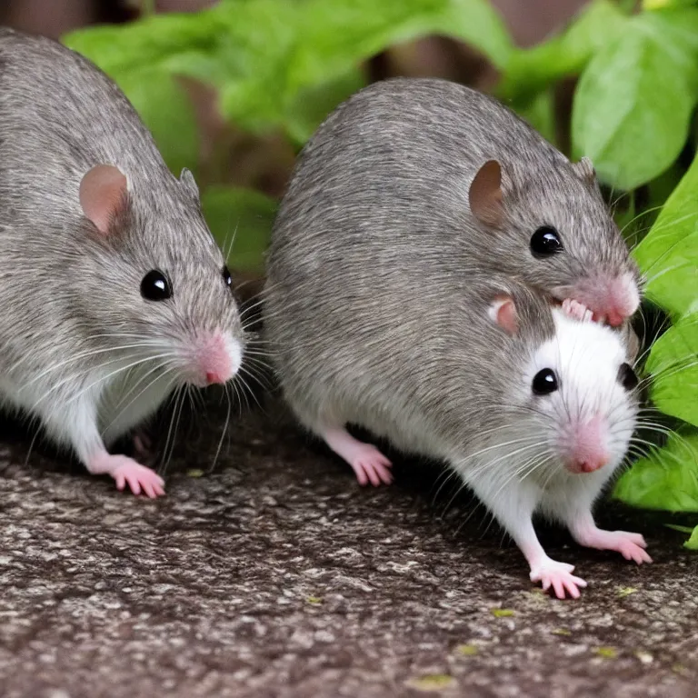 Image similar to super intelligent mice laying their best plans