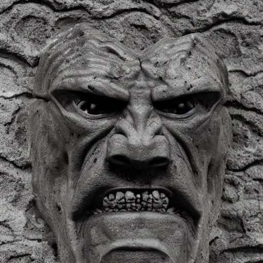 Prompt: dwayne the rock johnson as a grotesque medieval gargoyle, detailed stone texture 4 k photo