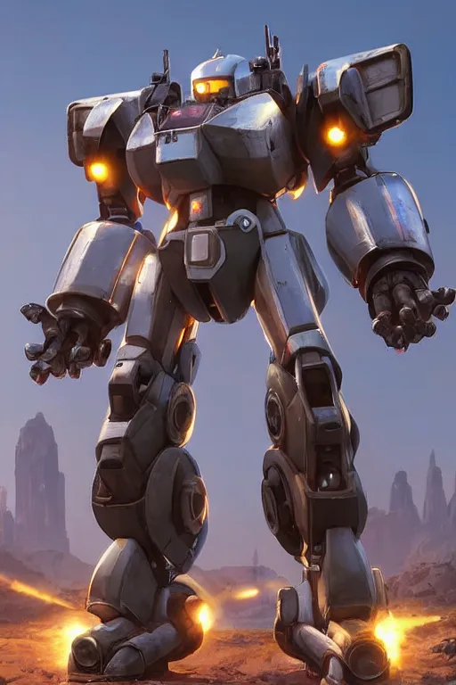 Image similar to mechwarrior 5 : mercenaries mech megaman transformer robot boss tank engine game octane render, 4 k, hd 2 0 2 2 3 d cgi rtx hdr style chrome reflexion glow fanart, global illumination ray tracing hdr fanart arstation by ian pesty by jesper ejsing pixar and disney unreal zbrush central hardmesh