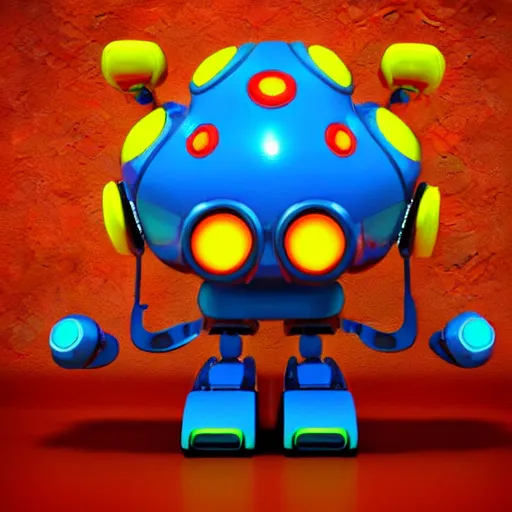 Image similar to a colorful robot octopus, 3 d render, octane engine, artistic fantast background