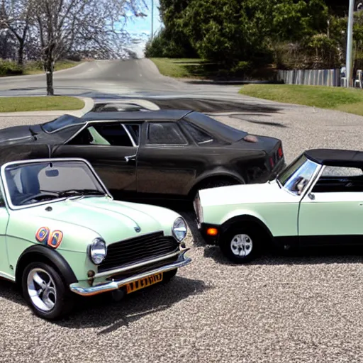 Image similar to just do mini cooper and camero rs / ss 1 9 6 9