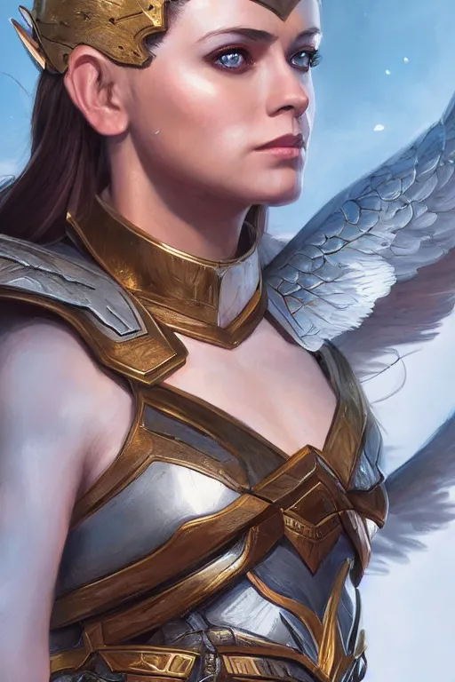 Image similar to amazon valkyrie athena, d & d, fantasy, portrait, highly detailed, headshot, digital painting, trending on artstation, concept art, sharp focus, illustration, art by artgerm and greg rutkowski and magali villeneuve