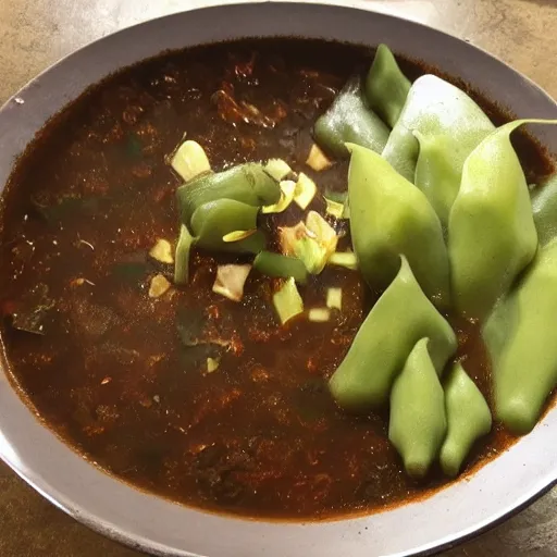 Image similar to nopal growing out of pozole