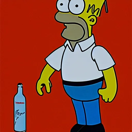 Image similar to Homer Simpson, by Miguel Vasquez