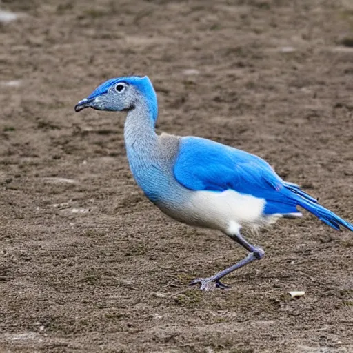 Prompt: award winning photo of a blue bird sitting at the head of a capybara