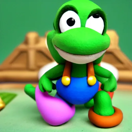 Prompt: yoshi from super mario world