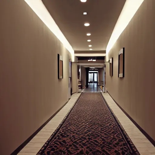 Image similar to Endless Hotel Hallway