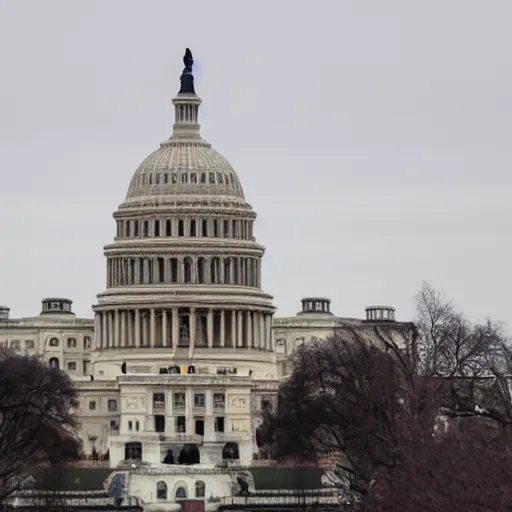 Image similar to Photo of the United States Capitol on January 6 under siege by oranges