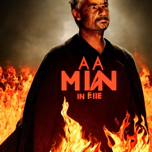 Image similar to a man on fire